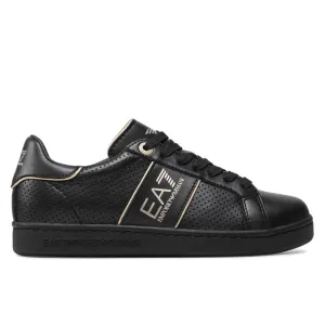 Scarpe Uomo EA7 Emporio Armani Sneakers Colore Triple Black - Gold con Suola Nera