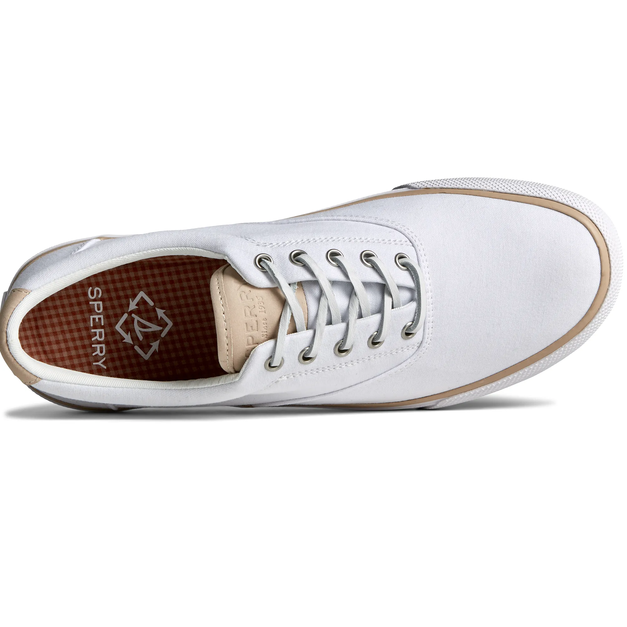 Sperry Men's Striper II CVO SeaCycled™  Twill Sneaker - White (STS25141)