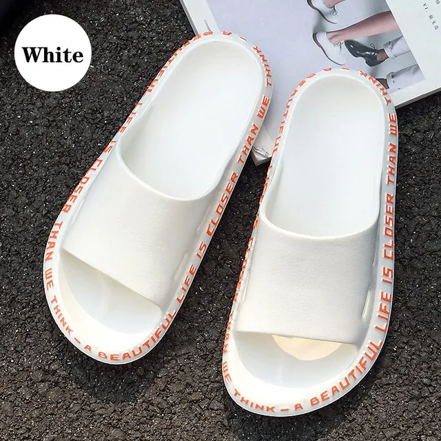 Summer Men Slippers Beach Shoes – Male Flip Flops Lightweight Fashion, New Arrival Lovers Couple Slippers, Unisex Bathroom Slides
