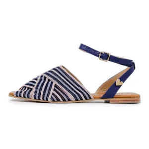 Veronica Flats Sandals - Blue