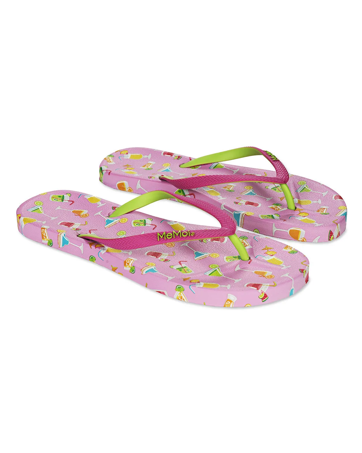 Women's Drinks Flip Flops & Mesh Bag Set