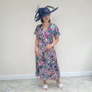 Wrap satin midi dress