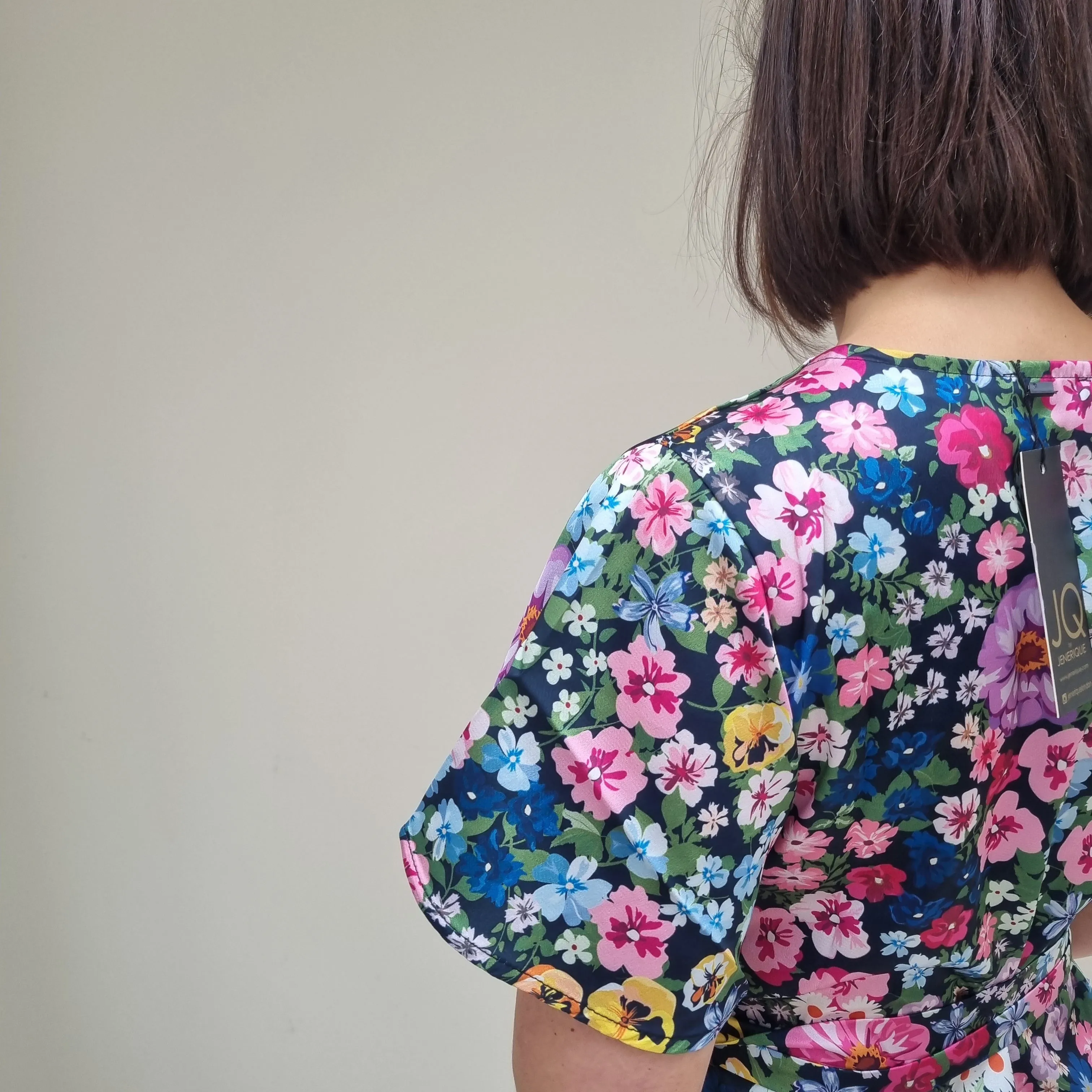 Wrap satin midi dress
